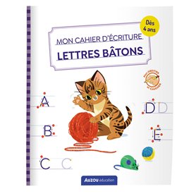 MON CAHIER D'ECRITURE - LETTRES BATONS - LES CHATS