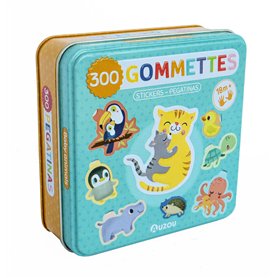 Boîte de gommettes métal - Les bébés animaux
