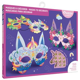 Masques à décorer - Licornes