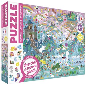 Puzzle cherche et trouve - licornes