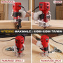 TEENO Affleureuse à Bois Défonceuse Électrique 650W 15000-32000 RPM,Défonceuse Affleureuse Avec 5 Fraises à Défoncer Queue de 1/