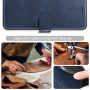 WAURZ Coque pour Samsung Galaxy A56 5G Etui Coque avec 2 Verre Trempé Porte Carte Clapet à Rabat Portefeuille Cuir Case Housse P
