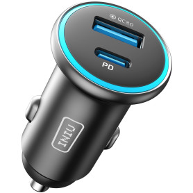 INIU 66W Allume Cigare USB C, 33W USB C + 30W A Charge Rapide Chargeur Voiture Prise Allume Cigare 12V pour iPhone 16 15 14 13 1