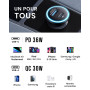 INIU 66W Allume Cigare USB C, 33W USB C + 30W A Charge Rapide Chargeur Voiture Prise Allume Cigare 12V pour iPhone 16 15 14 13 1
