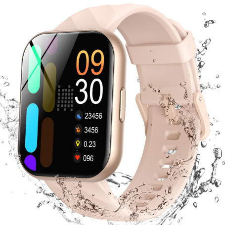 Parsonver Montre Connectée Femme avec 5ATM Étanche, Montre Sport pour Natation, 1,8" HD Smartwatch avec 100+ Sportifs, Sommeil, 