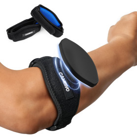CAMBIVO 2x Coudières Épicondylite Réglable avec Rembourrage en EVA, Coudiere Musculation Antidérapantes, Attelle Coude de Compre