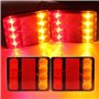 JJ1 2x 12V Feux Arrière de Remorque Universel 4 Fonctions pour Caravane Camion Remorque Fourgon Camper
