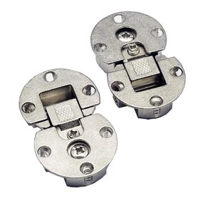 Lot de 2 charnières pliables réglables et cachées à 90 degrés pour meubles - Charnière de table spéciale autoportante - Charnièr