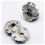 Lot de 2 charnières pliables réglables et cachées à 90 degrés pour meubles - Charnière de table spéciale autoportante - Charnièr