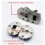 Lot de 2 charnières pliables réglables et cachées à 90 degrés pour meubles - Charnière de table spéciale autoportante - Charnièr