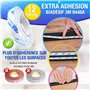 DEASANA® Kit Protège-Angles en Caoutchouc Noir – 7Mètres de Protection y Compris Un Rouleaux et 12 Protèges-Coins + Adhésif 12Mè