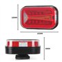 AOHEWEI Ensemble de feux arrière magnétiques LED sans fil pour remorque 12/24 V, feux arrière dynamiques étanches sans câble ave