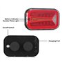 AOHEWEI Ensemble de feux arrière magnétiques LED sans fil pour remorque 12/24 V, feux arrière dynamiques étanches sans câble ave