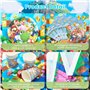 121PCS Ensemble Vaisselle Fête Kit Mari, Decoration Anniversaire Mario avec Assiette Nappe Ballon Bannière d'Anniversaire, Kit d