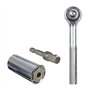 Clé Nuzamas - Clé à cliquet multifonctionnelle et auto-ajustable avec adaptateur perceuse et douille universelle - 7 à 19 cm - K