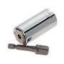 Clé Nuzamas - Clé à cliquet multifonctionnelle et auto-ajustable avec adaptateur perceuse et douille universelle - 7 à 19 cm - K