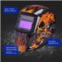 Nuzamas Fonctionne à l'énergie solaire Auto Assombrissement soudeur Masque de soudure Fire Tête de mort protection du visage pou