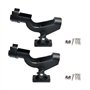 Nuzamas - Lot de 2 supports de canne à pêche - Réglage à l'horizontale ou à la verticale - Rotation à 360 degrés - Montage sur r