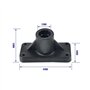 Nuzamas - Lot de 2 supports de canne à pêche - Réglage à l'horizontale ou à la verticale - Rotation à 360 degrés - Montage sur r
