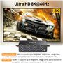 Commutateur KVM 3 moniteurs 3 PC, Displayport HDMI USB 3.0 Commutateur KVM pour deux écrans, prend en charge 4K @ 60 Hz pour 3 o