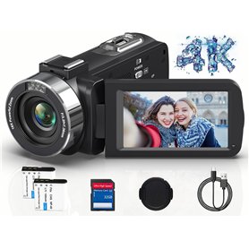 Caméscope vidéo 4K HD 80 MP 30 FPS avec vision nocturne infrarouge