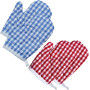 Gants Cuisine pour Enfant Mitaines Isolation Thermique Gant Our à Micro Ondes 4 PCS Gants Résistants à La Chaleur Griller avec B