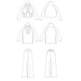 Vogue Patterns V1642Z Vogue Patterns-V1642Z-Femme >Costumes et coordonnées Hauts Femme > Pantalons, Combinaisons et Shorts, Papi