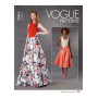 Vogue Patterns V1813F5 Patrons de Jupe/Pantalon pour Femme Tailles 44 à 52, Papier, 16-18-20-22-24