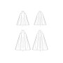 Vogue Patterns V1813F5 Patrons de Jupe/Pantalon pour Femme Tailles 44 à 52, Papier, 16-18-20-22-24