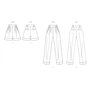 Vogue V2014Y5 Short et pantalon pour femme Y5 (46-48-50-52-54)