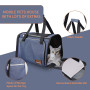Sac Transport Chat Chien, ENSOBO Matériau Denim Résistant aux Rayures Sac de Transport pour Animal de Compagnie avec Matelas Sou