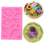 Décoration Perles Bulles Moules Fondant Feuille de Chêne Moule Silicone pour Tapis Fleurs Dentelle Motif Fleur Collier de Perles