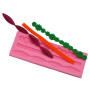 Décoration Perles Bulles Moules Fondant Feuille de Chêne Moule Silicone pour Tapis Fleurs Dentelle Motif Fleur Collier de Perles