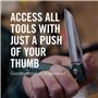 Leatherman Free K2 - Couteau pliant multifonctions avec 8 outils dont une lame de couteau en acier inoxydable, un découpe bliste