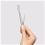 TWEEZERMAN Rasoir à sourcils avec mini pince à épiler inclinée (mini Slant Tweezer & Brow Razor) Argenté