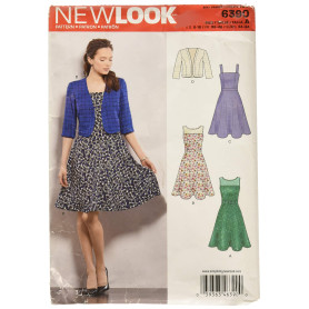New Look 6390 Taille A Patrons de Robes avec Jupe et Patron de Couture Boléro