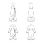 NEW LOOK UN6750A Robe portefeuille pour femme avec longueurs et manches variantes A (38-40-42-44-46-48-50)