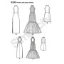 Simplicity 4–6-8–10–12 Robes pour Femme avec Jupe et Dos Variations Patron de Couture, Blanc