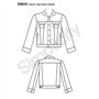 Simplicity Pattern S8845 Mimi G Veste en Jean, Denim, Blanc, A (XS-S-M-L-XL)