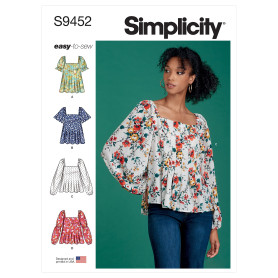 Simplicity Patron de couture S9452 Hauts pour femme