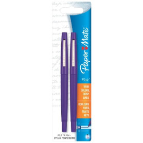 Paper Mate Flair 61771PP Lot de 2 feutres à pointe moyenne Violet