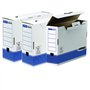 Bankers Box 11310 Lot de 10 boîtes de classement A4 + Dos 150 mm Blanc/bleu