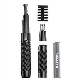 WAHL Manscaper 2 en 1 Tondeuse à sourcils et tondeuse à poils de nez tactique à double face avec batterie au lithium pour hommes
