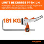 JORGENSEN Lot de 2 Serre-Joints à Cliquet pour Rail de Guidage, avec Mécanisme de Verrouillage, Force de Serrage Maximale 181 kg