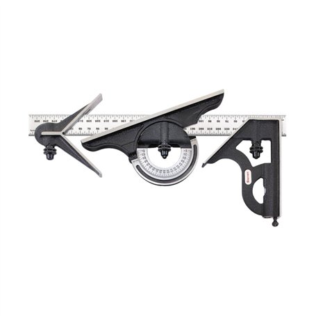 Starrett 435M-300 Équerre combinée 300 mm Avec rapporteur d'angle à niveau à bulle