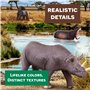 Terra by Battat AN6062BZ - Set de 6 Figurines Animaux Sauvages Réalistes en Plastique - Inclut Lion - Tigre - Jaguar - Hippopota