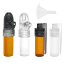 MEMOFYND Lot de 4 bouteilles à épices avec mini entonnoir