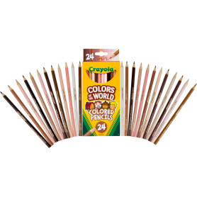 Crayola® Color Of The World Lot de 24 crayons de couleur 3 mm Couleurs assorties