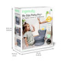 INGENUITY Mini Toilette enfant avec Réducteur de Toilette inclus, Chasse d'eau musicale et rangement lingette intégré Bleu