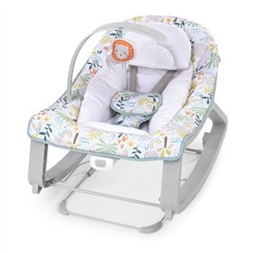 INGENUITY Transat bébé bascule évolutif 3-en-1 Keep Cozy -Tropical Rainbow- 3 Positions: arche avec jouets amovible